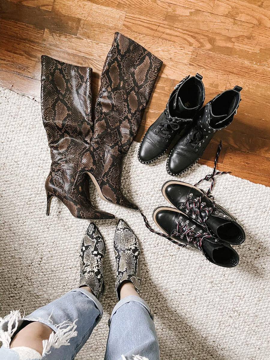 everlane snakeskin boots