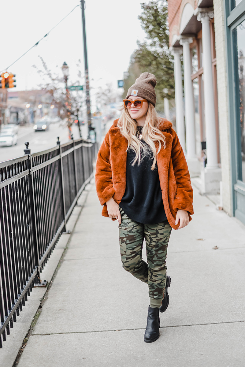 camo pants winter outfit