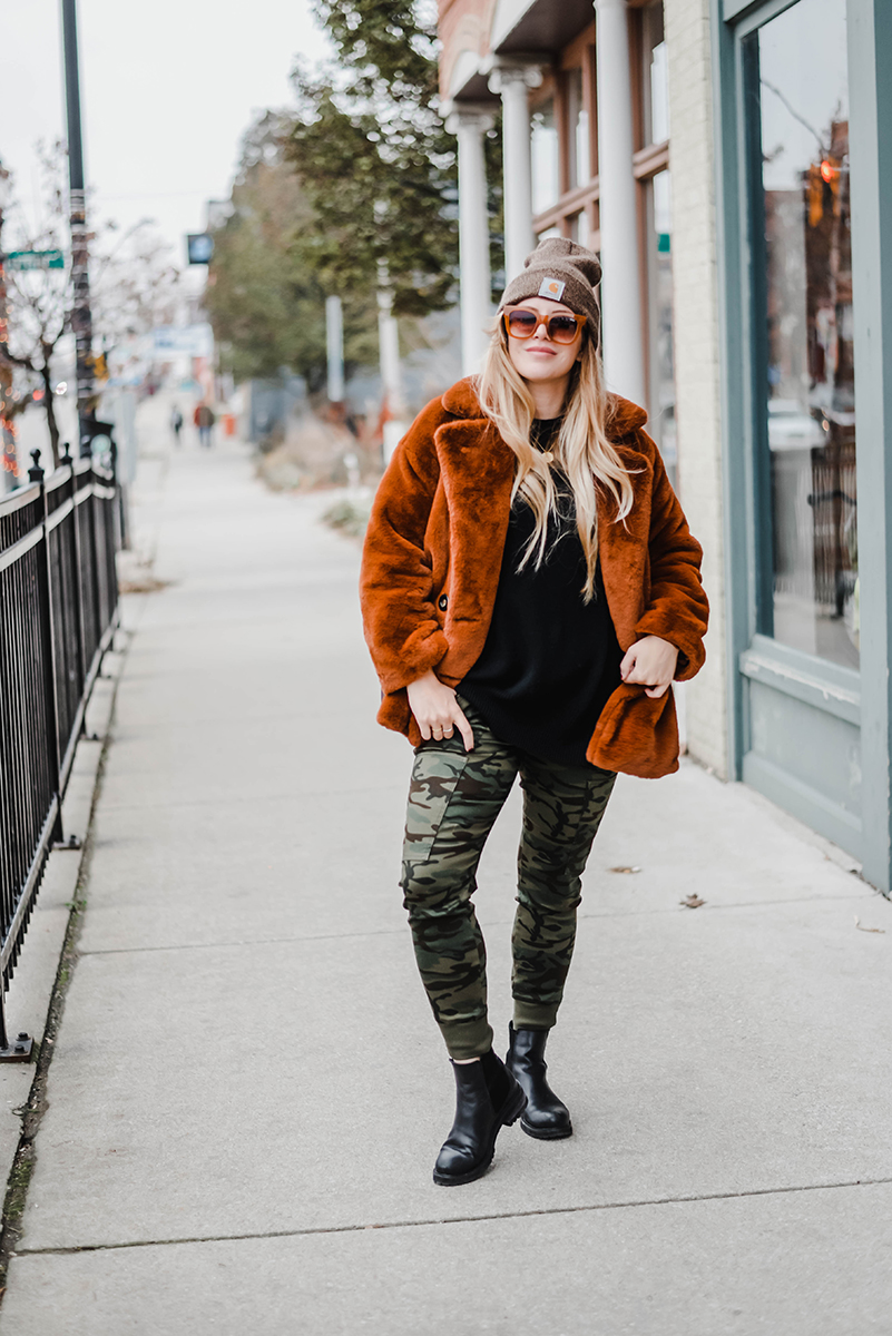 camo pants winter outfit